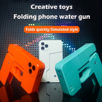 Creative Folding iPhone Toy Water Gun – Manual Shooting, Long-Range