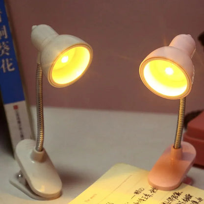Mini LED Clamp Lamp – Portable USB-Powered Desk Light with Adjustable Flexible Neck