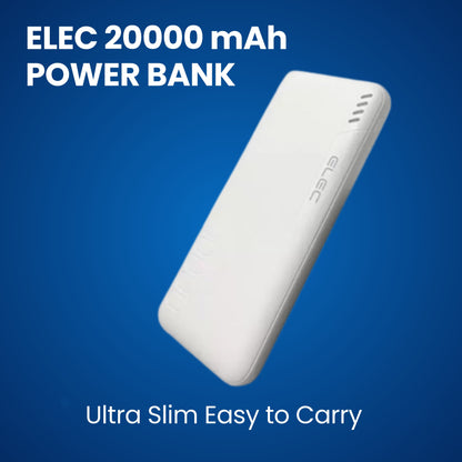 ELEC 20000mAh Power Bank – PD Fast Charging & High-Capacity Portable Charger
