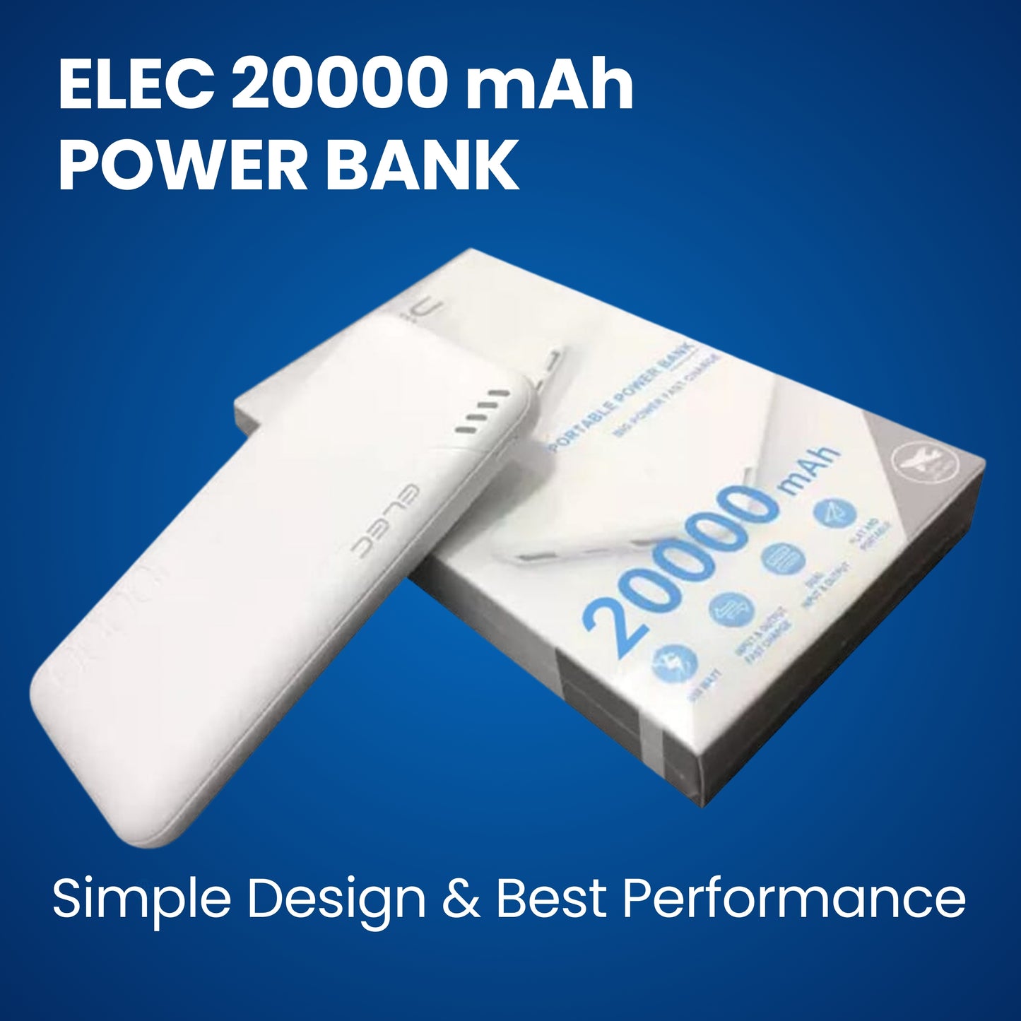 ELEC 20000mAh Power Bank – PD Fast Charging & High-Capacity Portable Charger
