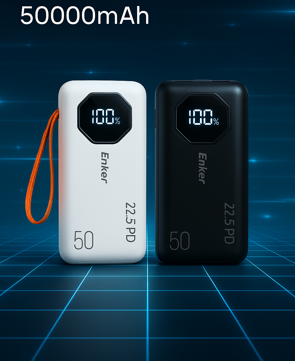 Enker 50000mAh Power Bank – Ultra High Capacity, Fast Charging