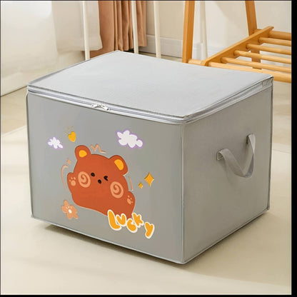 Lucky Teddy Bear Storage Bag - Clothes & Toy Organizer