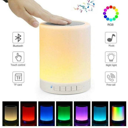 TOUCH LAMP PORTABLE SPEAKER Bluetooth Speaker | Smart Touch Night Light Desk Lamp Color Changing