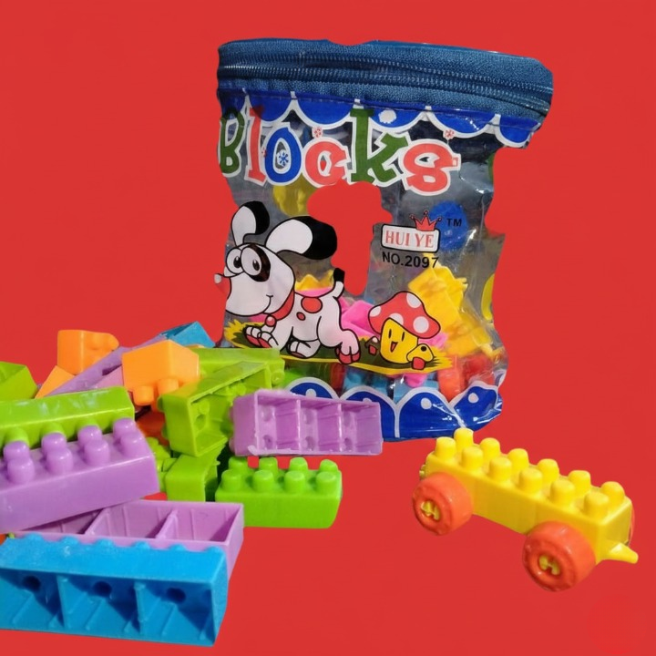 Building Blocks Toy Pack for Kids – 72 Pieces Multicolor Educational Blocks