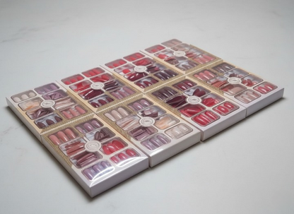 96 Pcs Fake Nails Set – Nude & Red  ABS Plastic Nail Tips