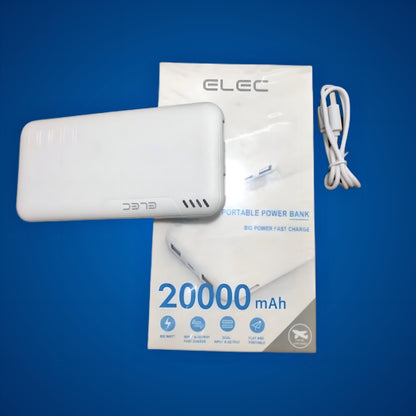 ELEC 20000mAh Power Bank – PD Fast Charging & High-Capacity Portable Charger