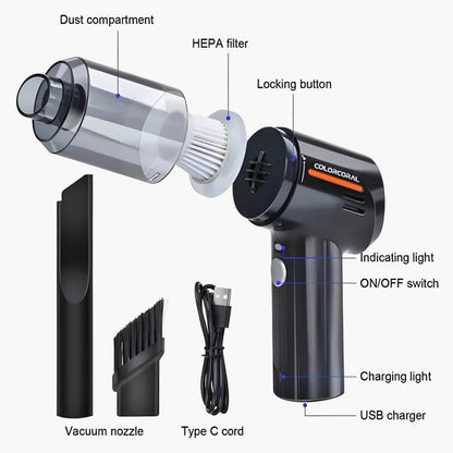 3-in-1 Cordless Vacuum Cleaner – Powerful Duster, Blower & Pump