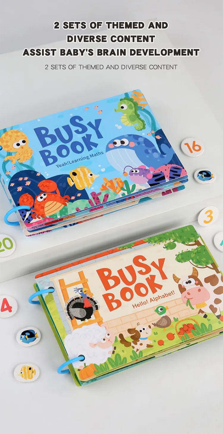 Montessori Baby Busy book My First Quiet Book Paste Early Learning Education