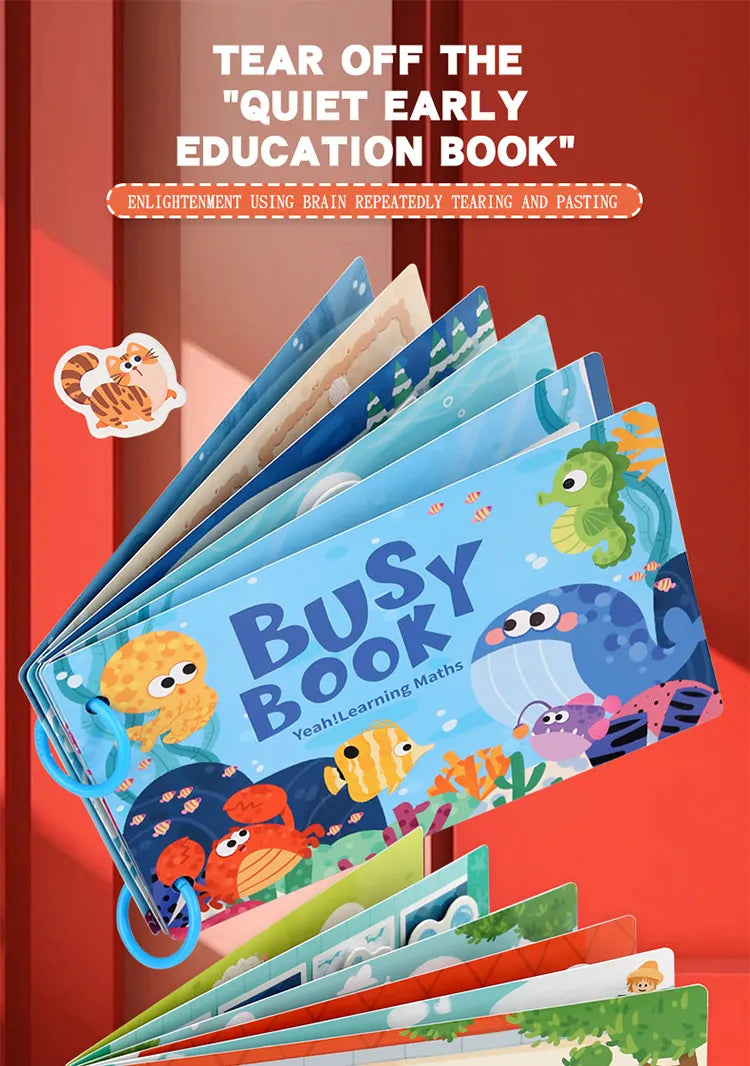 Montessori Baby Busy book My First Quiet Book Paste Early Learning Education