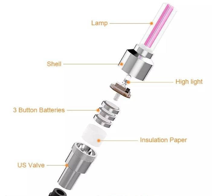 Pack of 2 Car Wheel LED Light And Motorcycle Bike Light Wheel Light