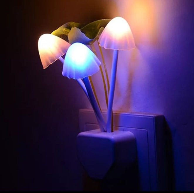 Mushroom Night Light Dusk To Dawn Sensor LED Night Lights Flower Lamp