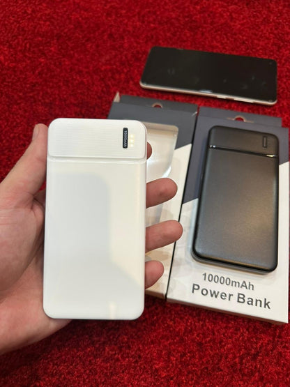Ultra Slim 10000mAh Power Bank – Dual USB Output | Fast Portable Charger