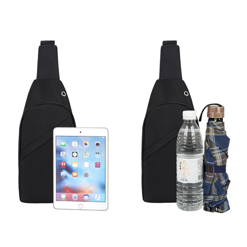 Minimalist Black Crossbody Sling Bag – Lightweight & Stylish Travel Chest Pack for Men & Women