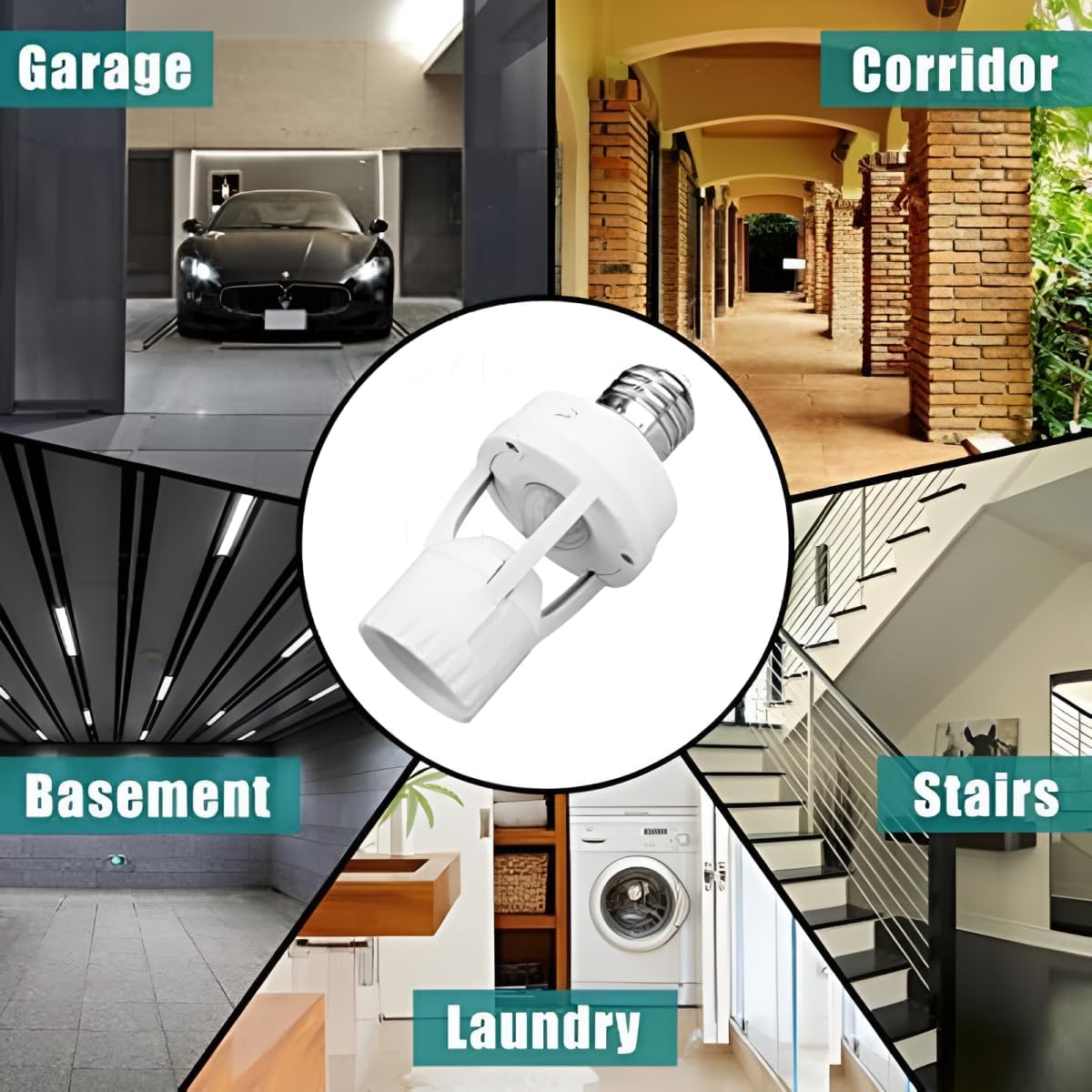 Infrared Motion Sensor Lamp Holder – 360° Smart Light Socket with Automatic On/Off Detection