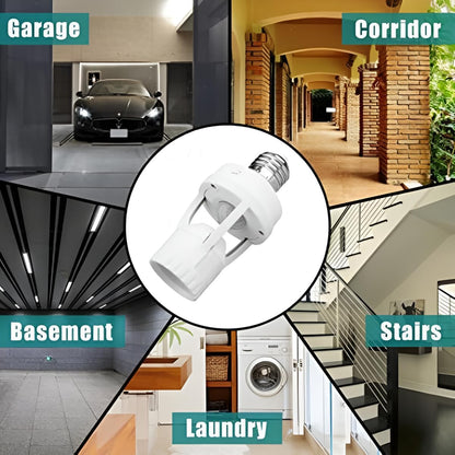 Infrared Motion Sensor Lamp Holder – 360° Smart Light Socket with Automatic On/Off Detection