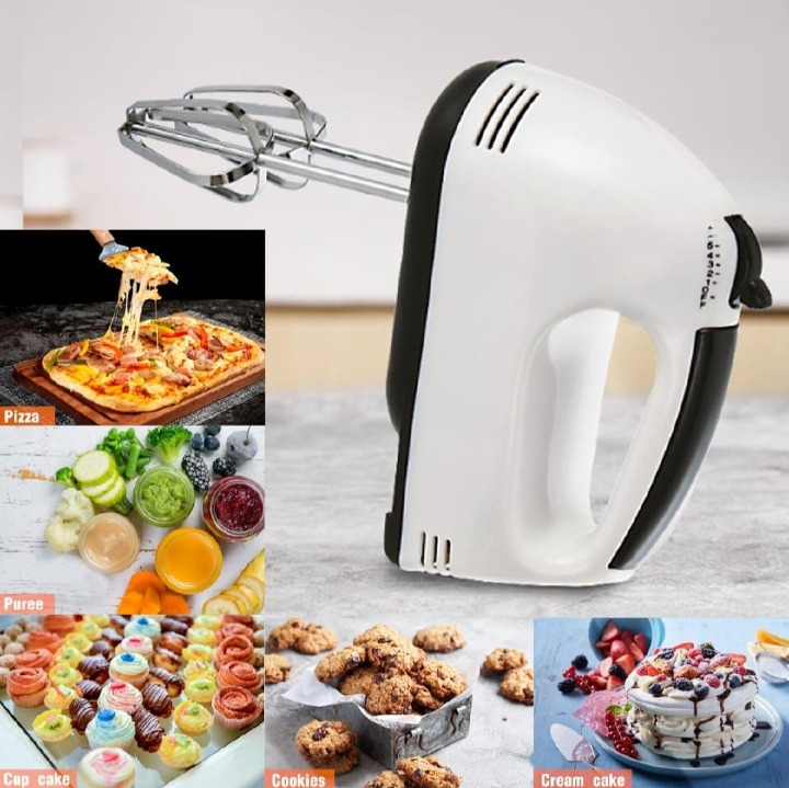 Electric Hand Mixer Beater Machine for Cake, Eggs & Baking