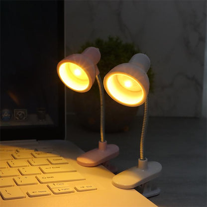 Mini LED Clamp Lamp – Portable USB-Powered Desk Light with Adjustable Flexible Neck