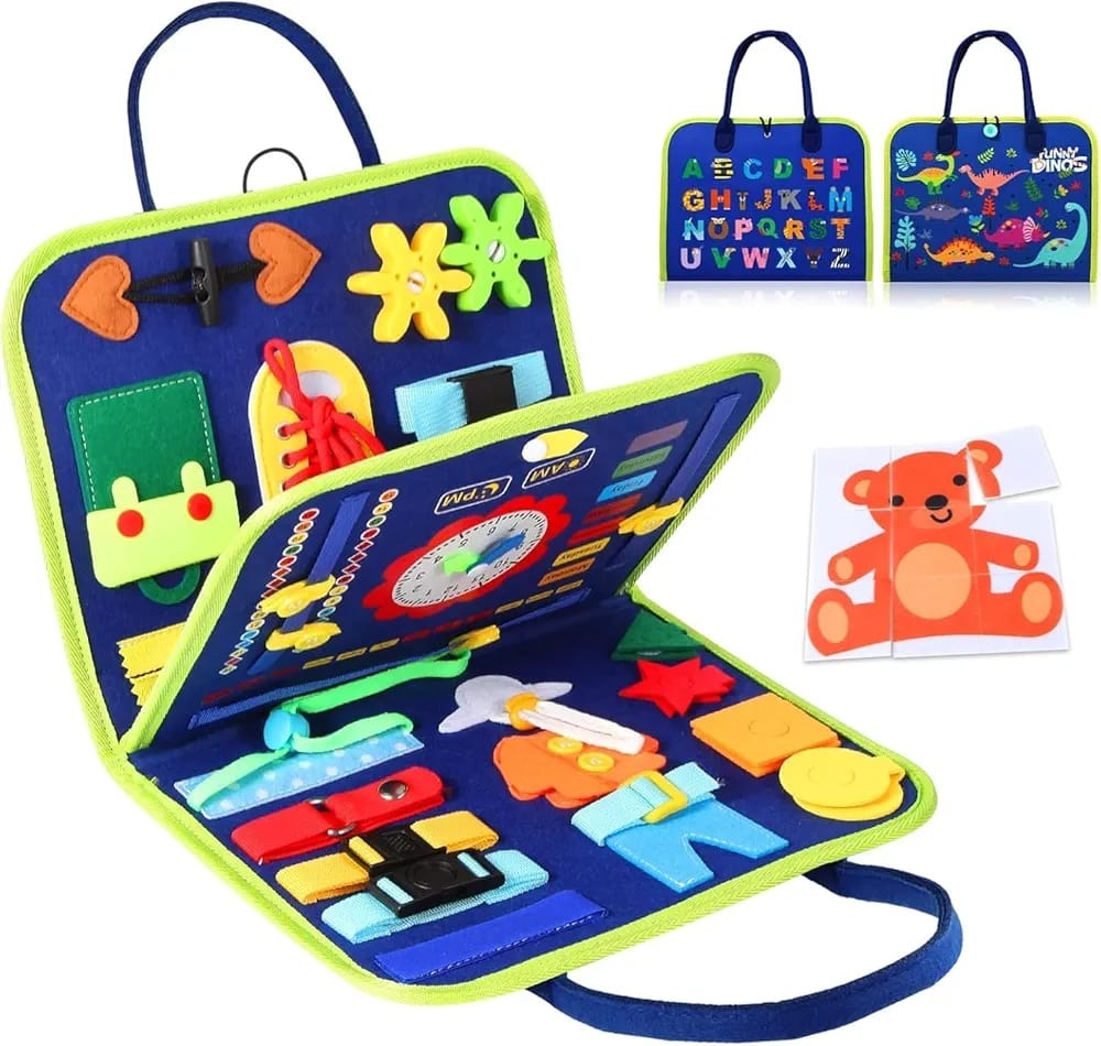 Reusable Montessori Busy Book For Toddlers | Educational Learning Toy