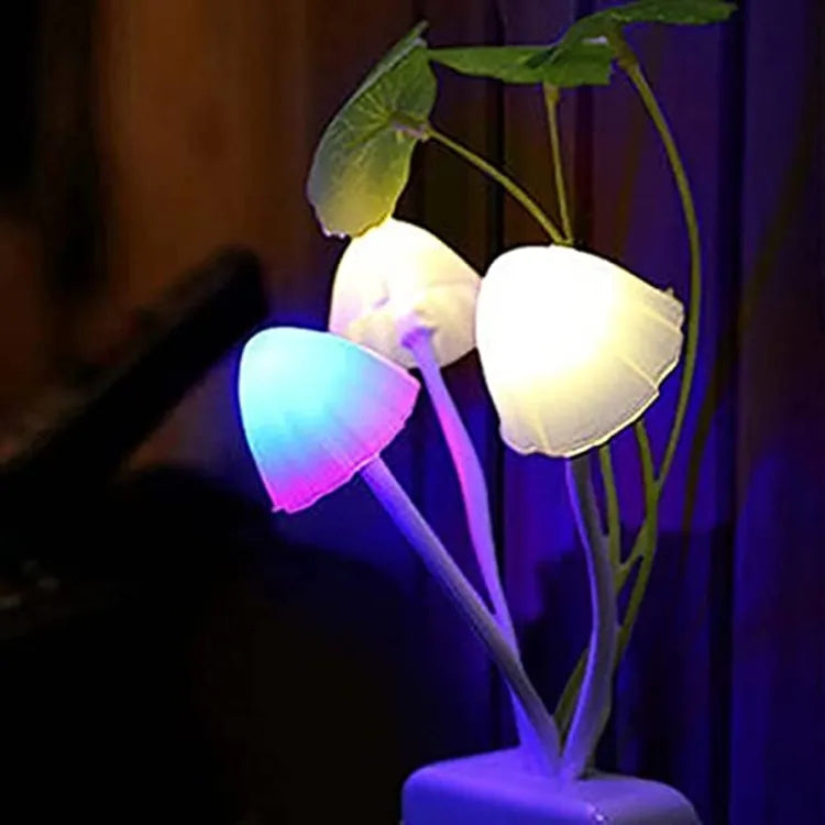 Mushroom Night Light Dusk To Dawn Sensor LED Night Lights Flower Lamp
