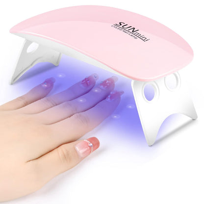 UV Led Lamp For Nails 6W Nail Lamp Light With Timer Mini Portable Nail Dryer