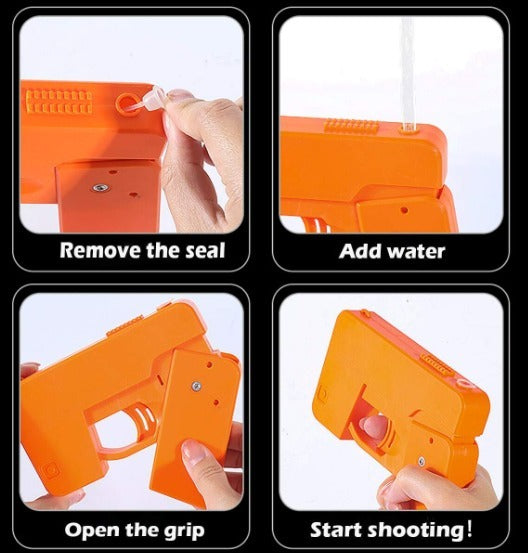 Creative Folding iPhone Toy Water Gun – Manual Shooting, Long-Range