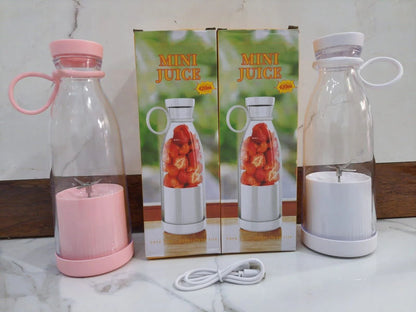 Portable 6 Blades Mini Bottle Juicer | USB Rechargeable Smoothie Blender
