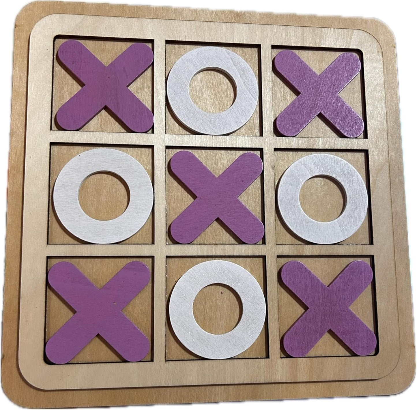 Wooden Tic-Tac-Toe Board Game – Classic XO Strategy Game