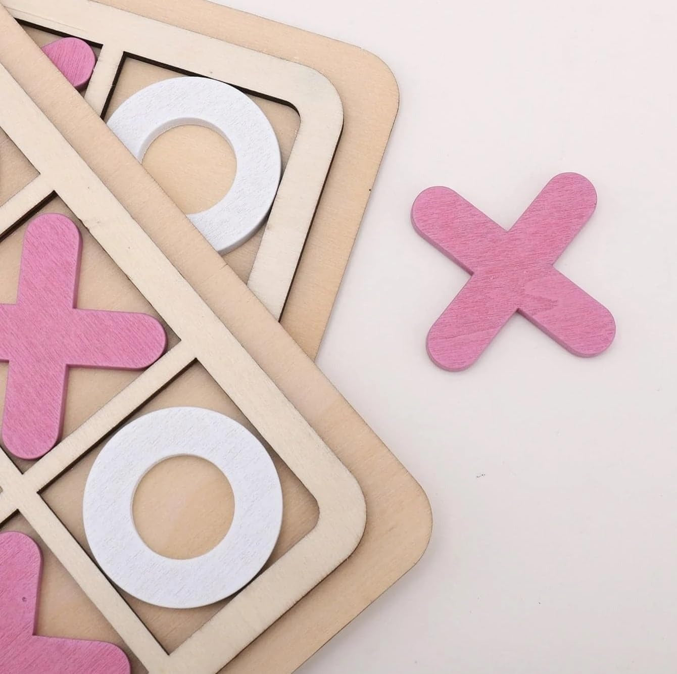 Wooden Tic-Tac-Toe Board Game – Classic XO Strategy Game