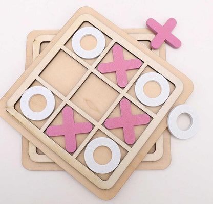 Wooden Tic-Tac-Toe Board Game – Classic XO Strategy Game