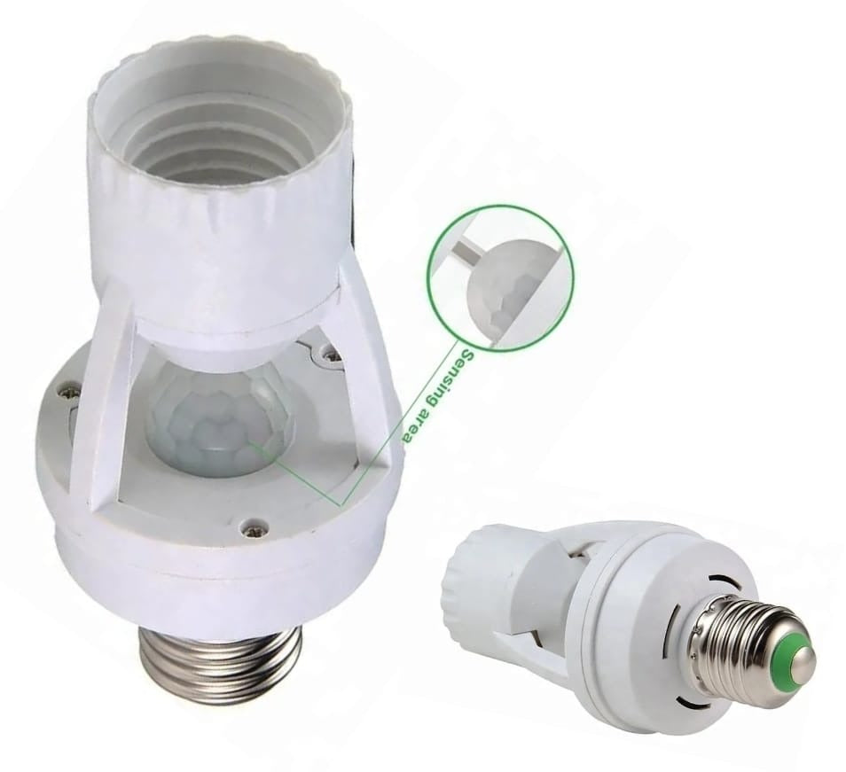 Infrared Motion Sensor Lamp Holder – 360° Smart Light Socket with Automatic On/Off Detection