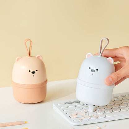 Mini Desktop Vacuum Cleaner with USB Charging – Portable 360° Swivel Dust Cleaner