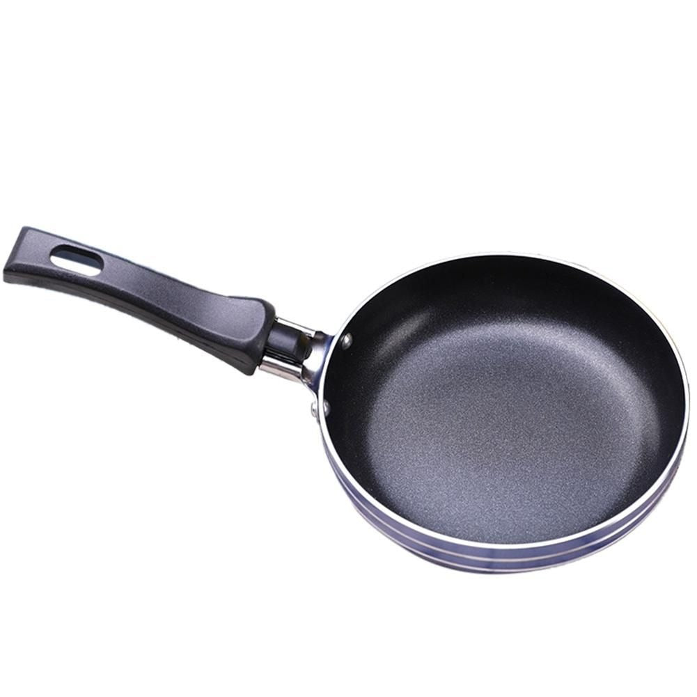 Frying Pan Mini Thick Non-stick Flat Pan Stainless Steel Pancake Fryer Kitchen Cookware