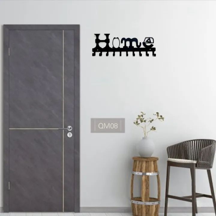 Metal Key Rack Holder Wall Mounted Key Holder 10 Hooks Hang Rack Cute Key Decorative with Screws Anchors for Coat Clothes