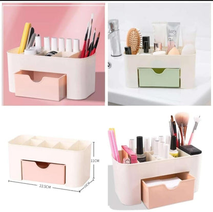 Plastic Makeup Organizer | Make Up Brush Storage Box With Drawer