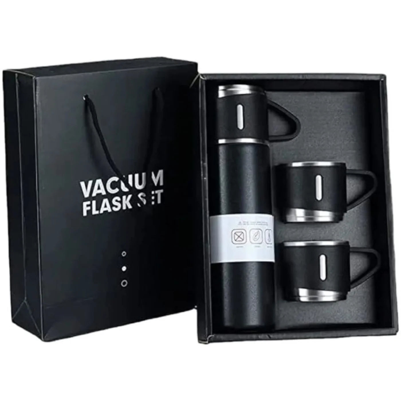 3 Cup 500ML Double-Layer Stainless Steel Vacuum Flask Set | Hot & Cold