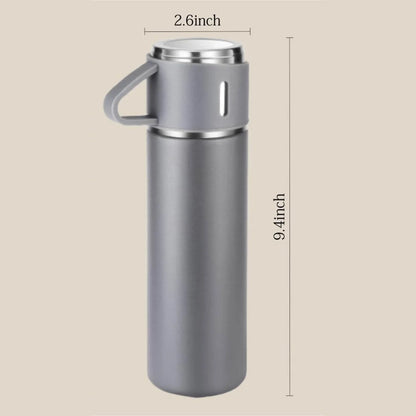 3 Cup 500ML Double-Layer Stainless Steel Vacuum Flask Set | Hot & Cold