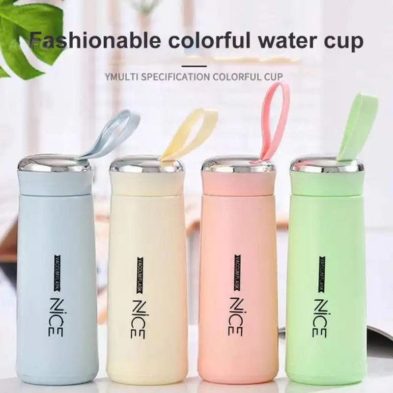 Nice Bottle | 400ml Mini Flask Glass Water Bottle with Vacuum Insulation | Temperature Resistant