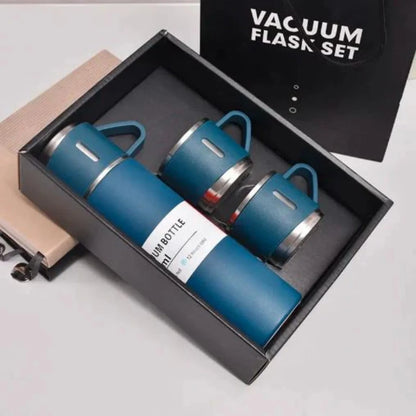 3 Cup 500ML Double-Layer Stainless Steel Vacuum Flask Set | Hot & Cold