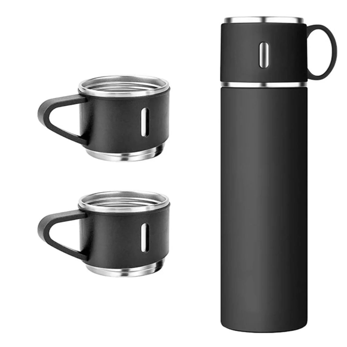 3 Cup 500ML Double-Layer Stainless Steel Vacuum Flask Set | Hot & Cold